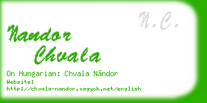 nandor chvala business card